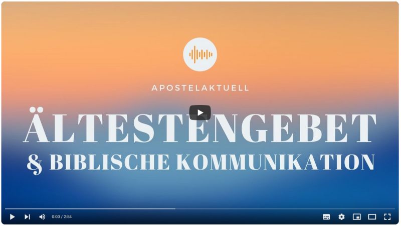 Video von Gunnar Engel Apostel Aktuell