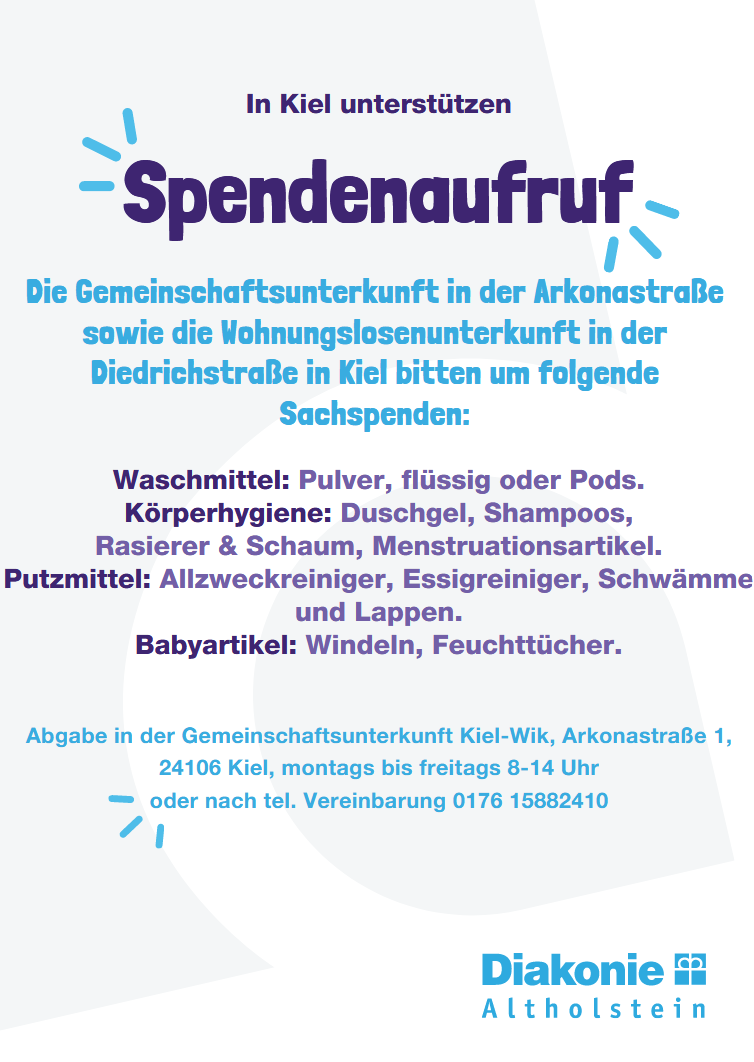 Spendenaufruf Diakonie Altholstein