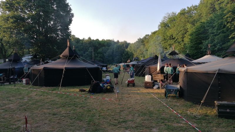Jurten beim Pfadilager