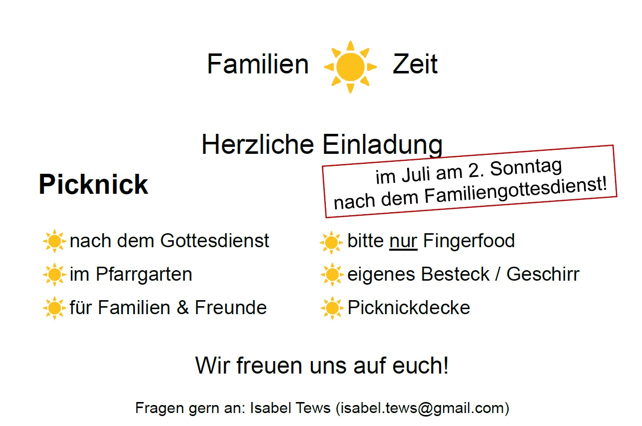 Pciknick nach dem Godi am 14.07.
